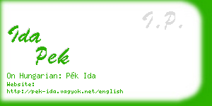 ida pek business card